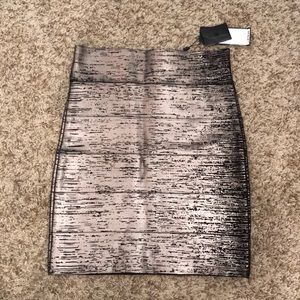 BCBG MAXAZRIA Gunmetal Skirt